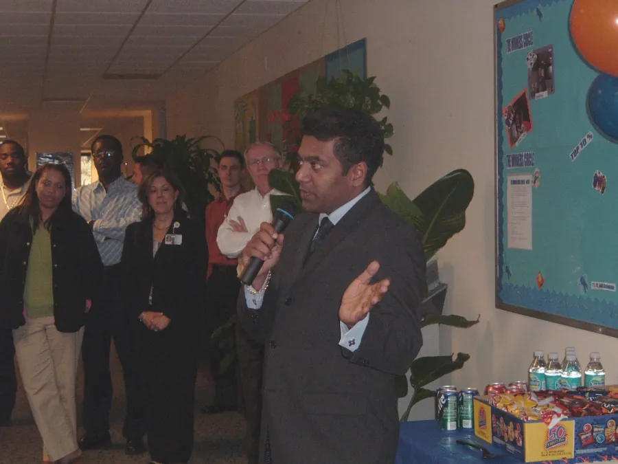 Scicom leadership addressing staff at the Tampa contact centre